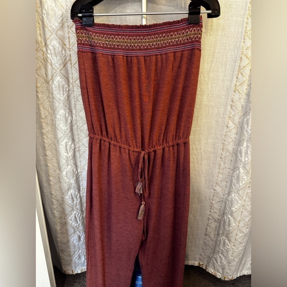 Mystree Printed Boho Drawstring Romper Onesie Size Medium